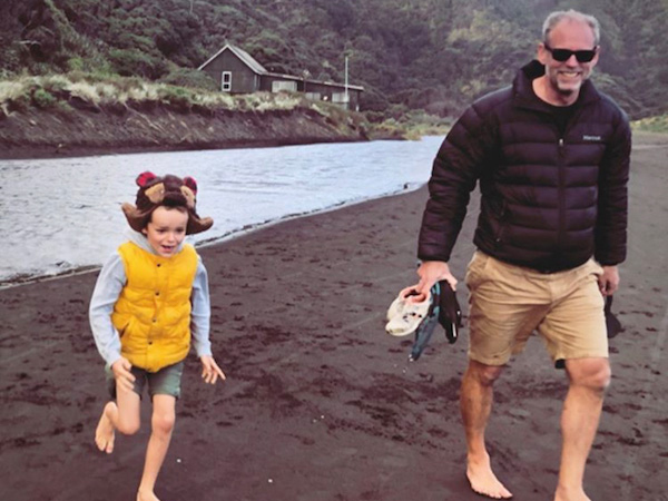 Matt Robinson at Karekare Beach