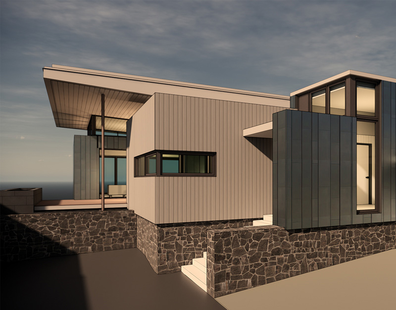 Redcliffs new House by HMOA,  from the driveway