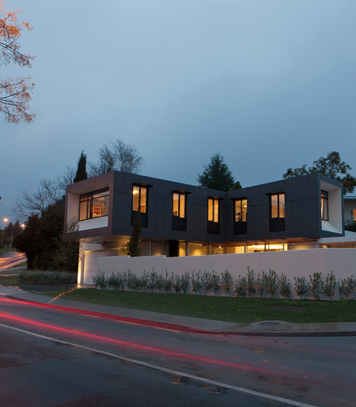 Havelock North House Evening view from street 3 of 6