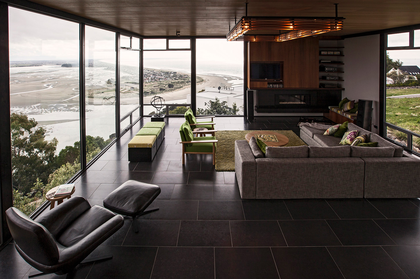 Clifton Hill House Lounge. Christchurch architect