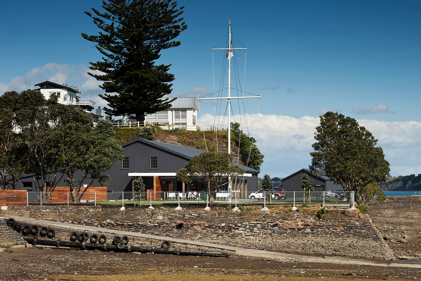 Navy Museum Exterior. Auckland architect