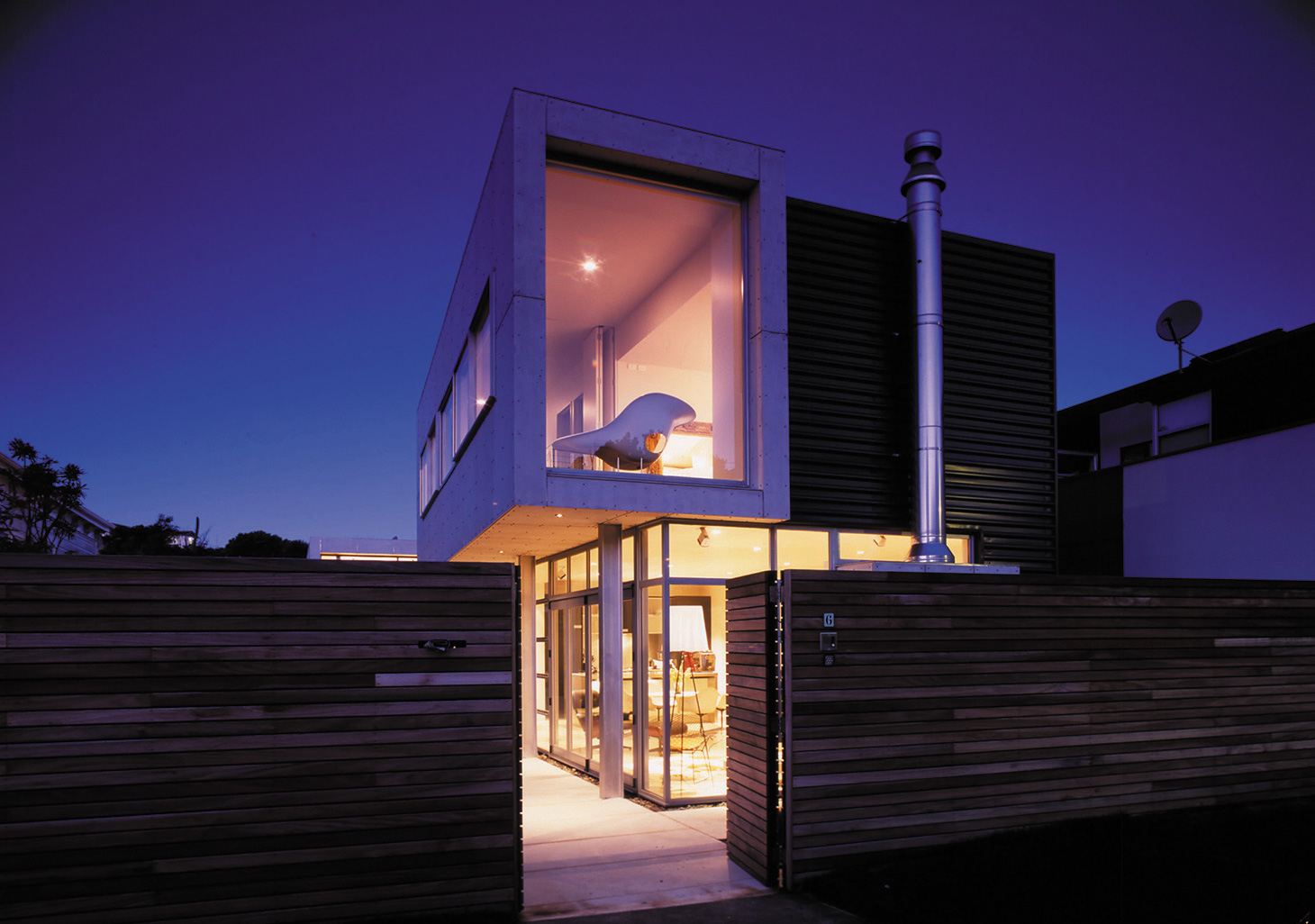 Northland Townhouses - Night Exterior View. Wellington